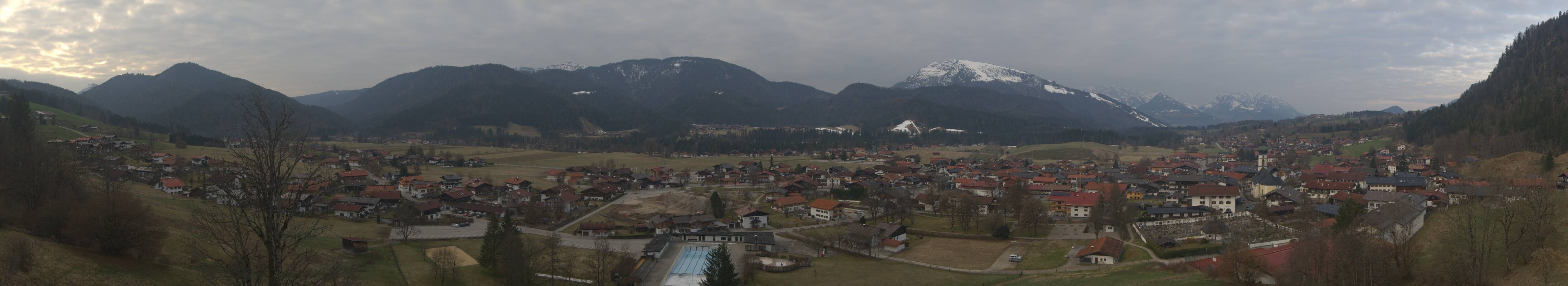 Archiv Foto Webcam Panoramablick auf das Dorf Reit im Winkl