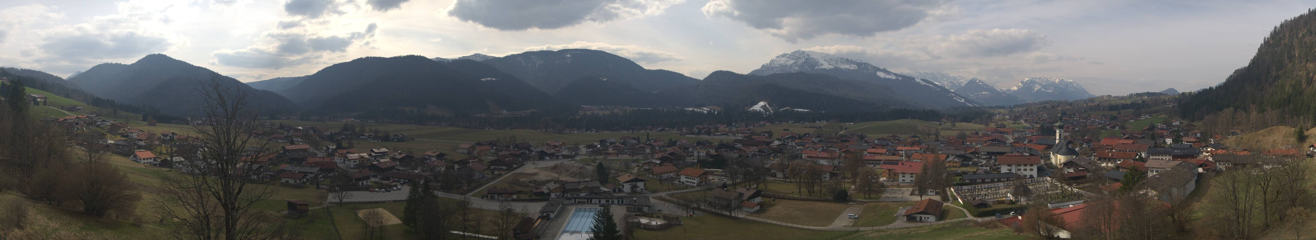 Archiv Foto Webcam Panoramablick auf das Dorf Reit im Winkl
