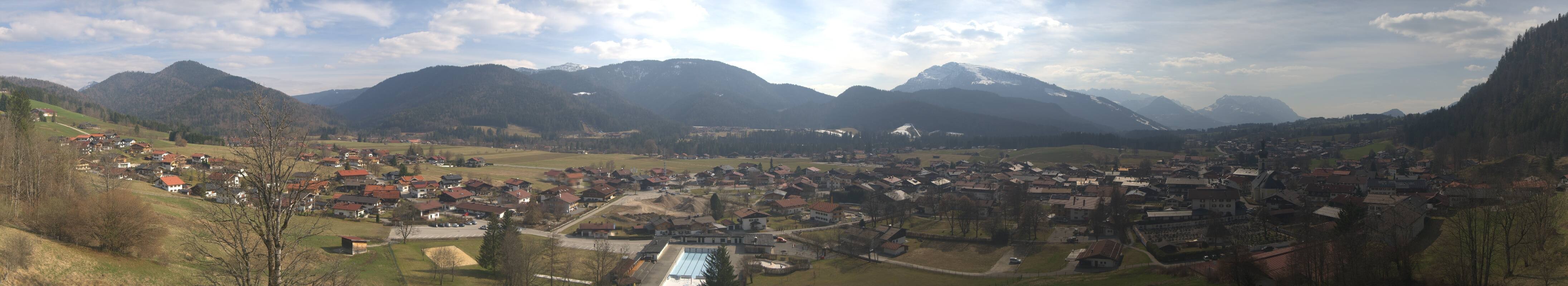 Archiv Foto Webcam Panoramablick auf das Dorf Reit im Winkl