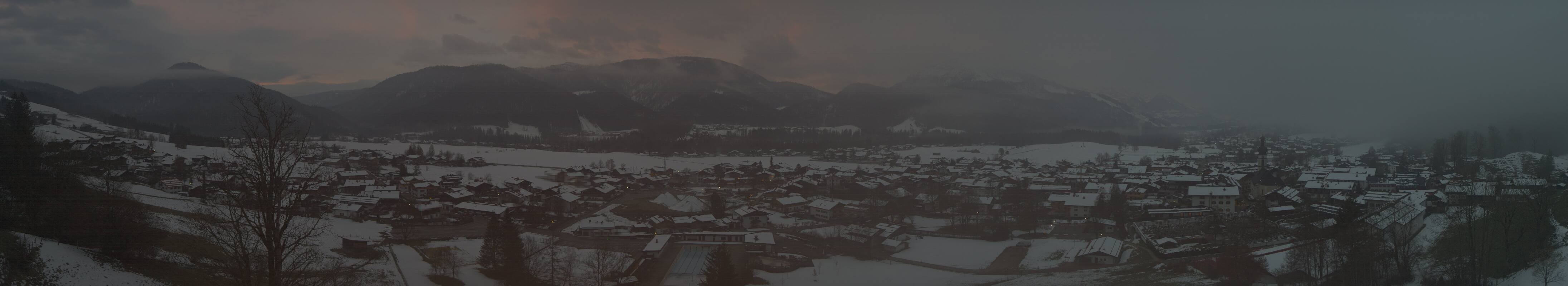 Archiv Foto Webcam Panoramablick auf das Dorf Reit im Winkl