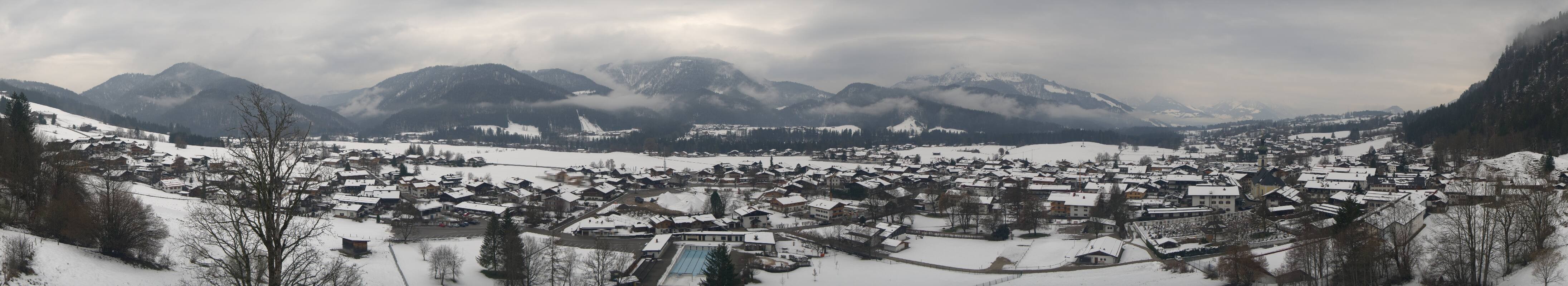 Archiv Foto Webcam Panoramablick auf das Dorf Reit im Winkl