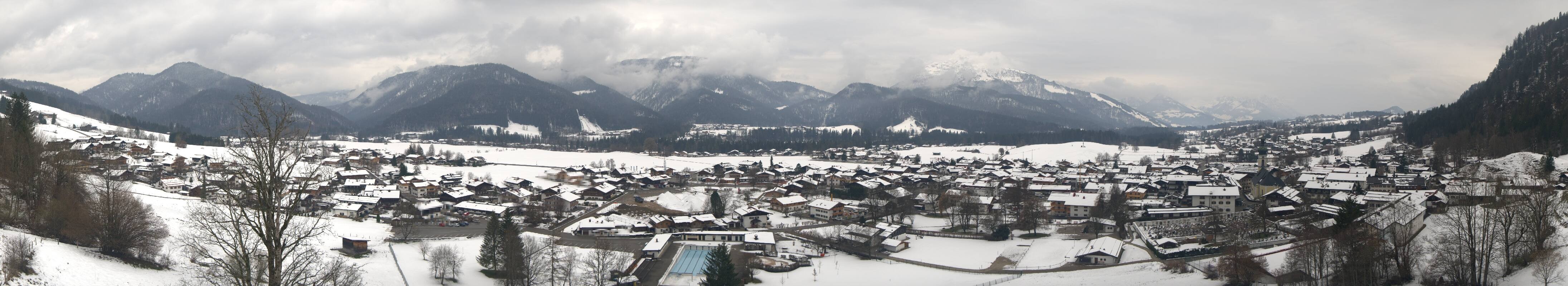 Archiv Foto Webcam Panoramablick auf das Dorf Reit im Winkl
