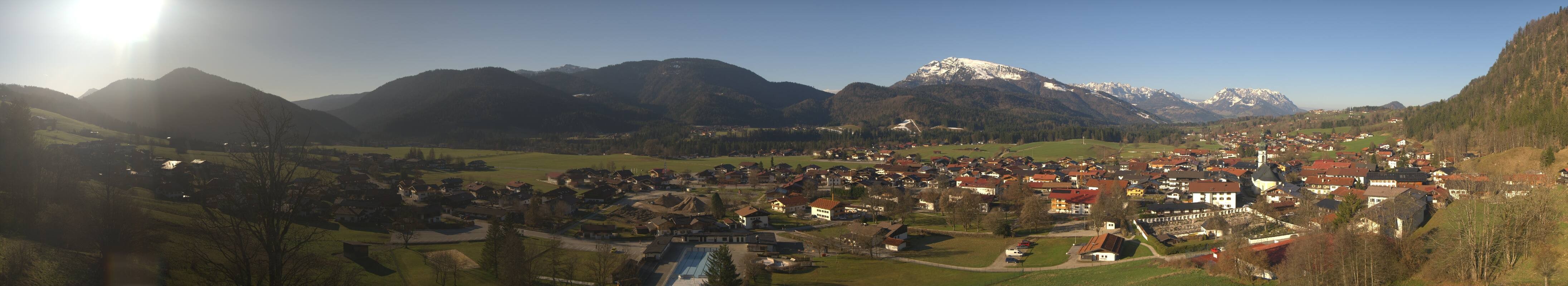 Archiv Foto Webcam Panoramablick auf das Dorf Reit im Winkl
