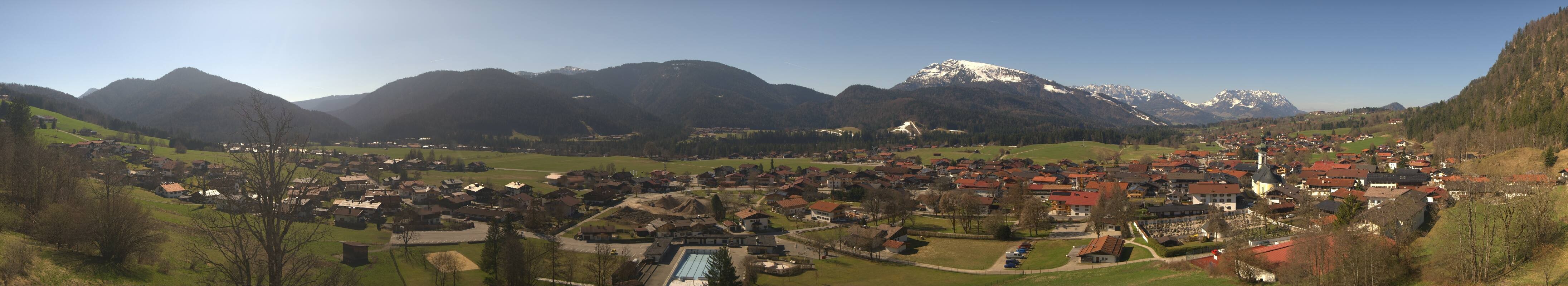 Archiv Foto Webcam Panoramablick auf das Dorf Reit im Winkl