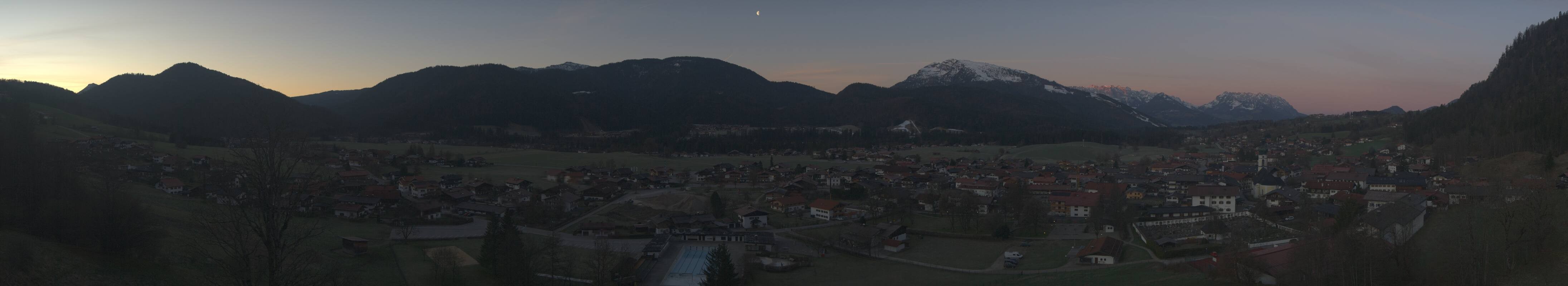 Archiv Foto Webcam Panoramablick auf das Dorf Reit im Winkl