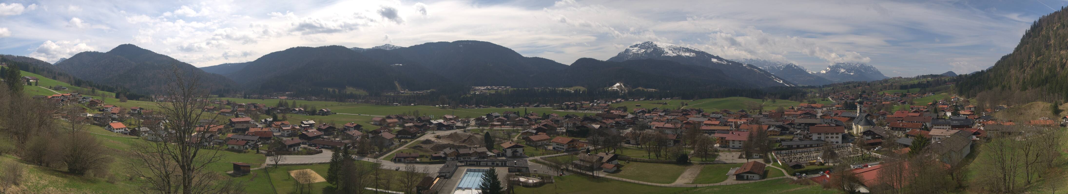 Archiv Foto Webcam Panoramablick auf das Dorf Reit im Winkl