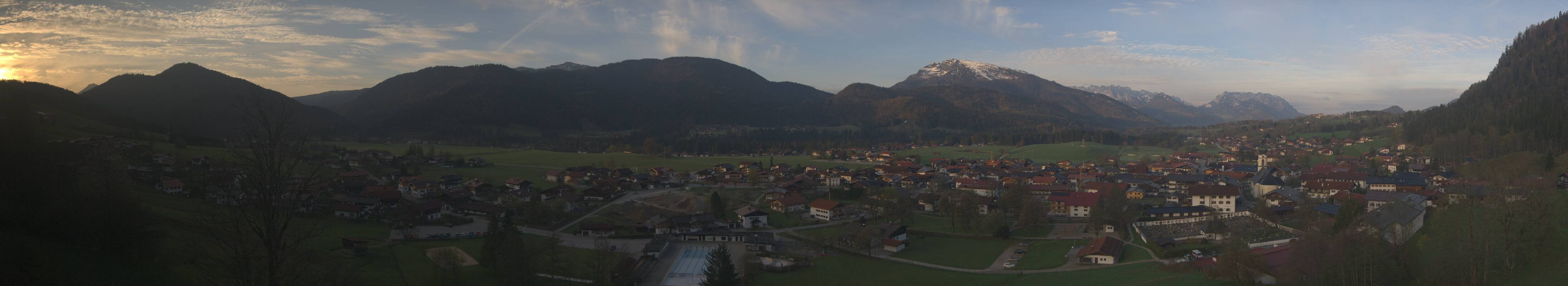 Archiv Foto Webcam Panoramablick auf das Dorf Reit im Winkl