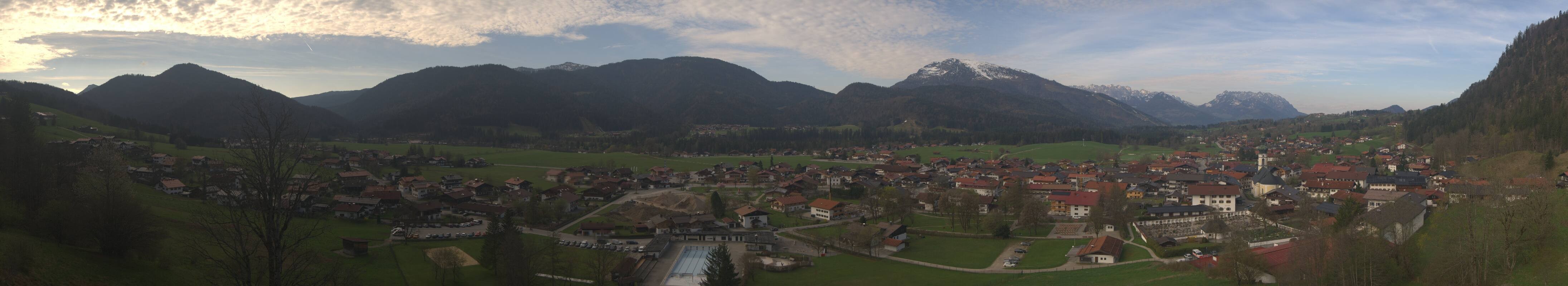 Archiv Foto Webcam Panoramablick auf das Dorf Reit im Winkl
