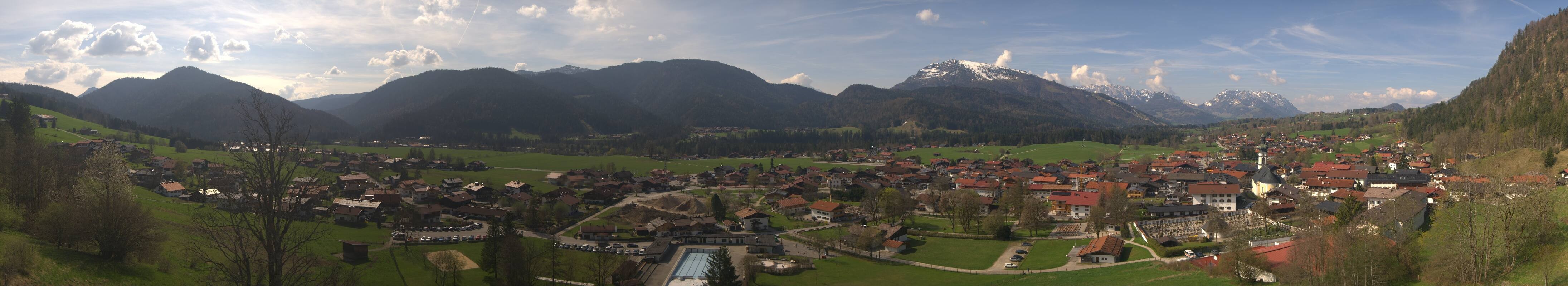 Archiv Foto Webcam Panoramablick auf das Dorf Reit im Winkl