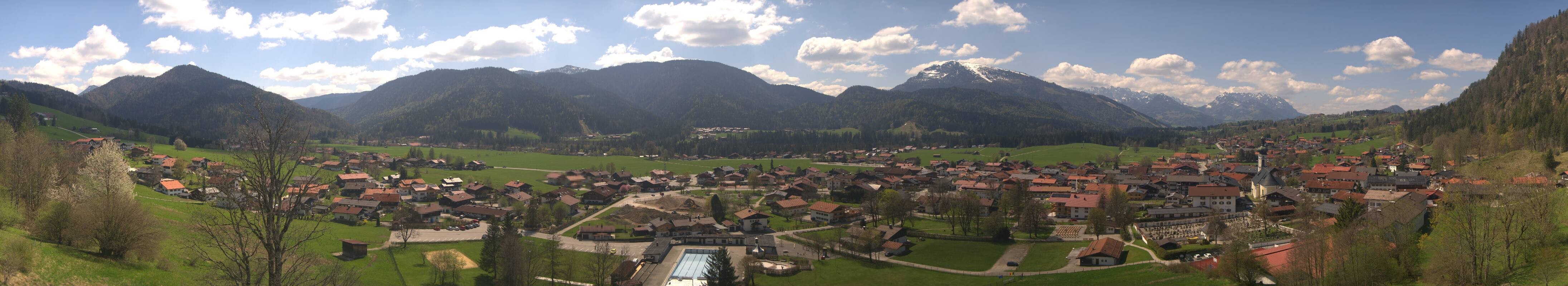 Archiv Foto Webcam Panoramablick auf das Dorf Reit im Winkl