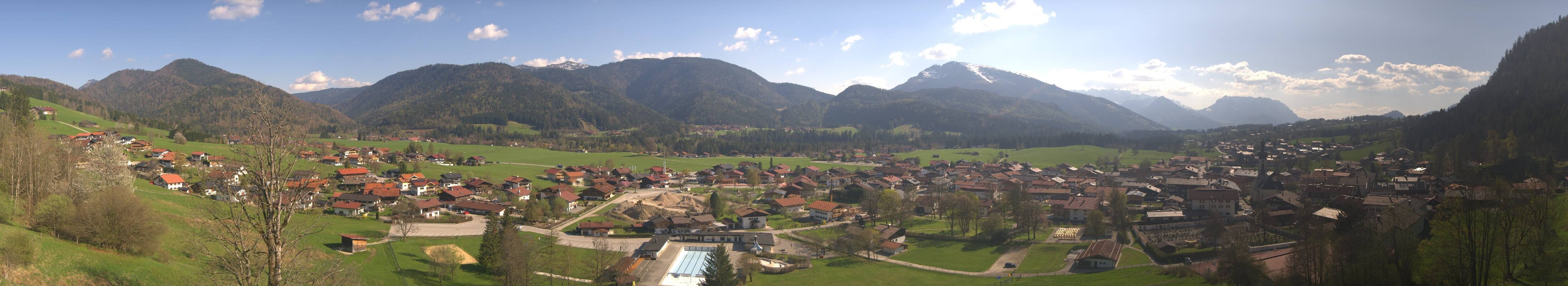 Archiv Foto Webcam Panoramablick auf das Dorf Reit im Winkl