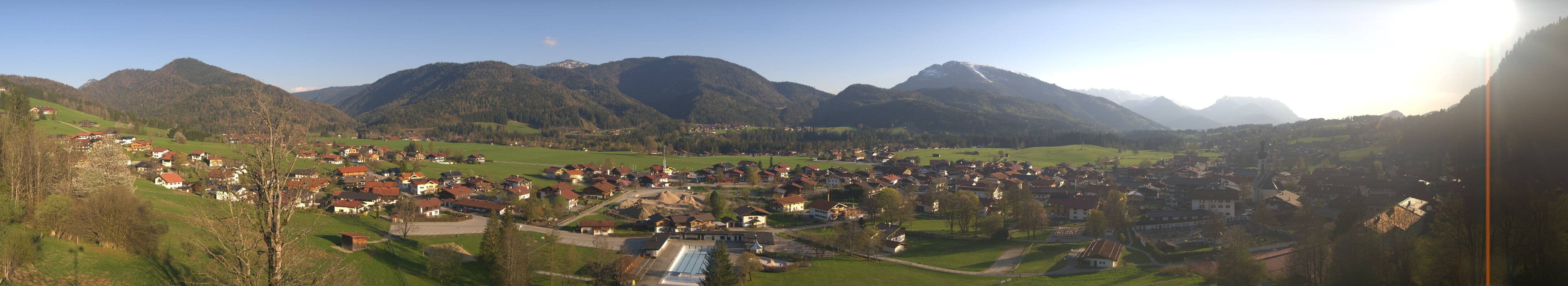 Archiv Foto Webcam Panoramablick auf das Dorf Reit im Winkl