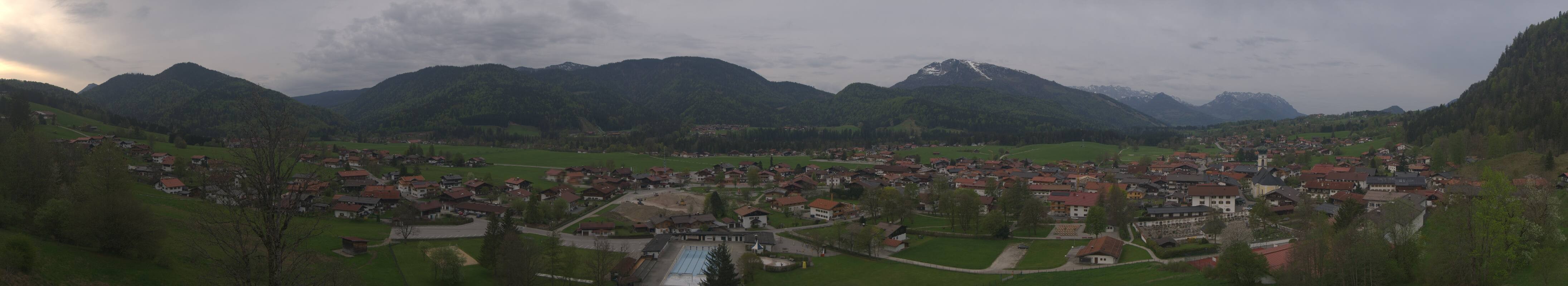 Archiv Foto Webcam Panoramablick auf das Dorf Reit im Winkl