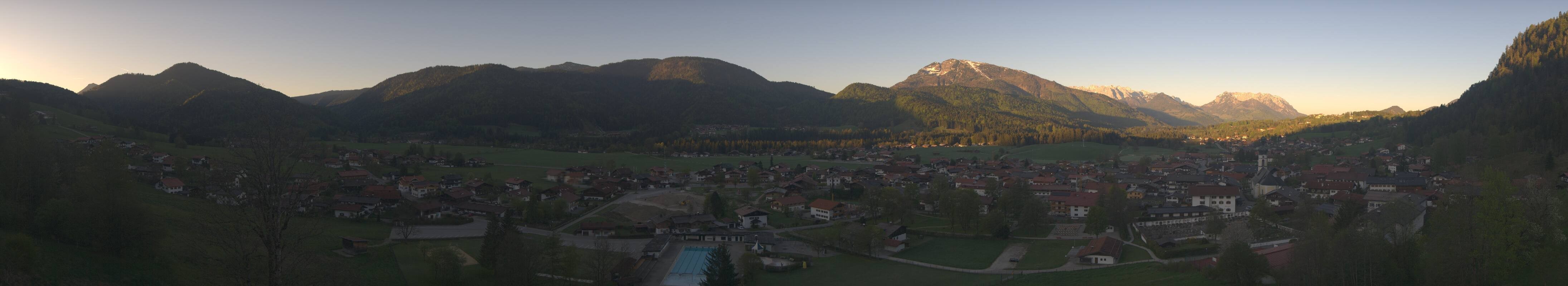 Archiv Foto Webcam Panoramablick auf das Dorf Reit im Winkl