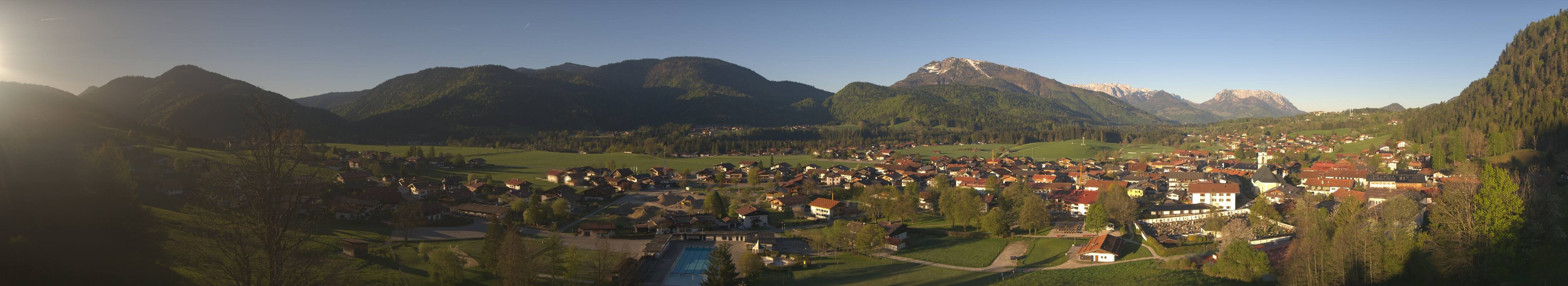 Archiv Foto Webcam Panoramablick auf das Dorf Reit im Winkl