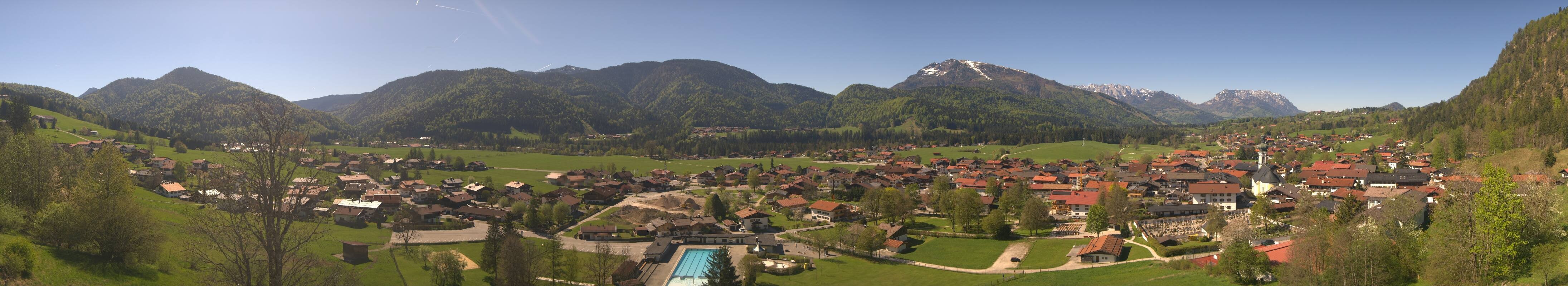 Archiv Foto Webcam Panoramablick auf das Dorf Reit im Winkl