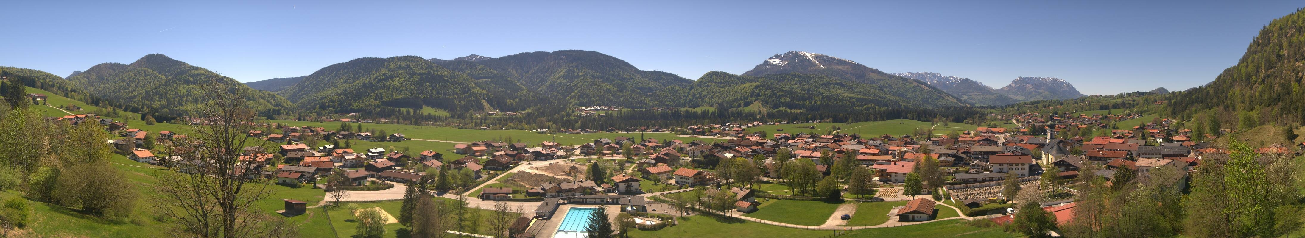 Archiv Foto Webcam Panoramablick auf das Dorf Reit im Winkl