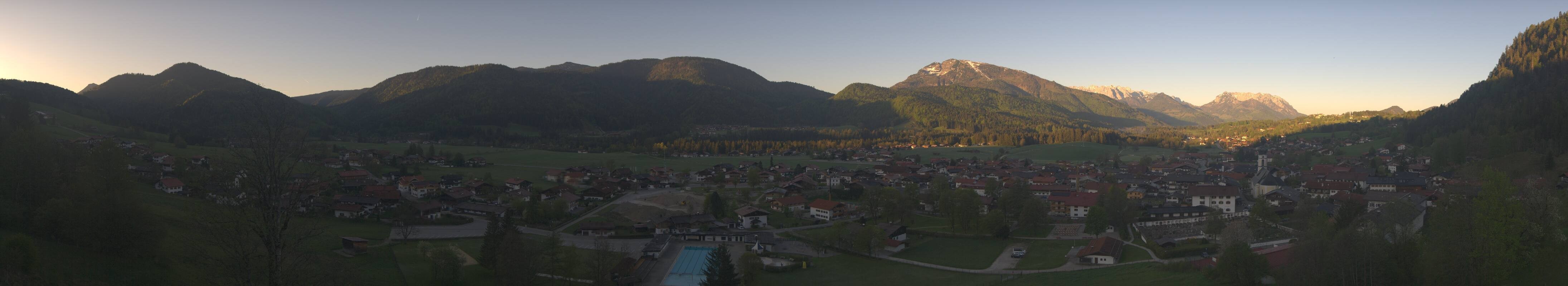 Archiv Foto Webcam Panoramablick auf das Dorf Reit im Winkl
