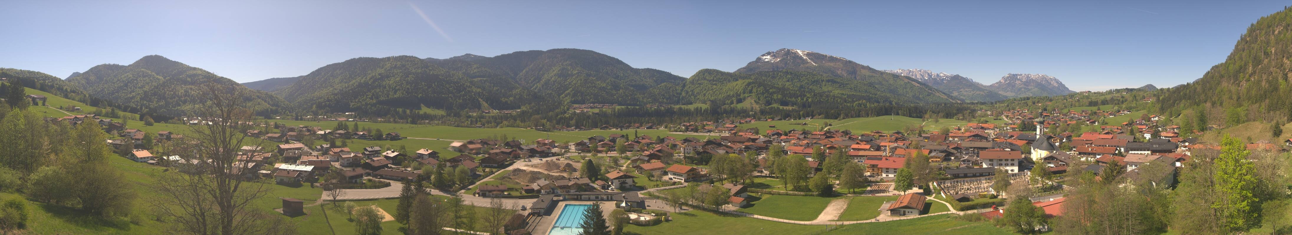 Archiv Foto Webcam Panoramablick auf das Dorf Reit im Winkl