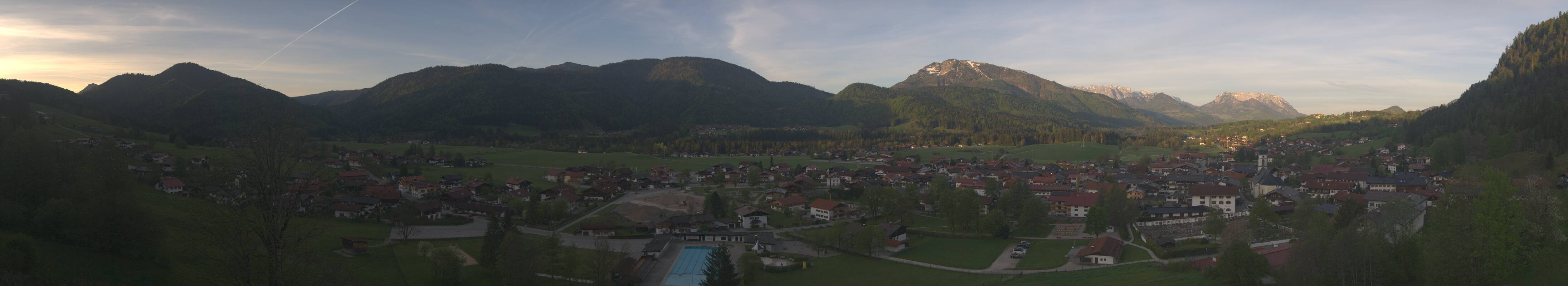 Archiv Foto Webcam Panoramablick auf das Dorf Reit im Winkl
