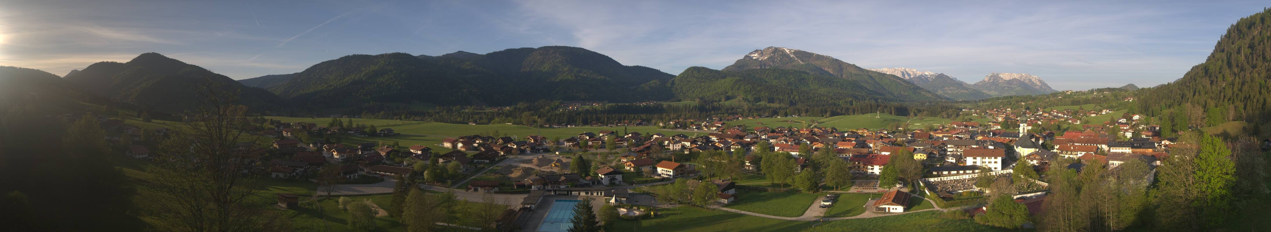 Archiv Foto Webcam Panoramablick auf das Dorf Reit im Winkl