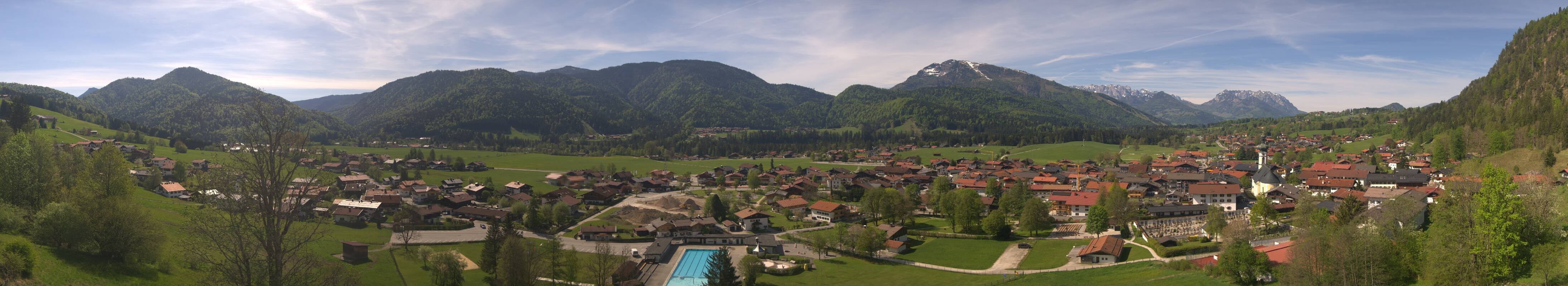 Archiv Foto Webcam Panoramablick auf das Dorf Reit im Winkl