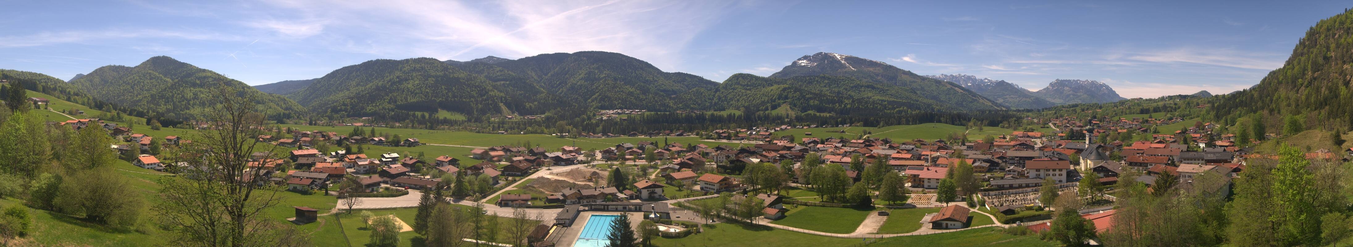Archiv Foto Webcam Panoramablick auf das Dorf Reit im Winkl