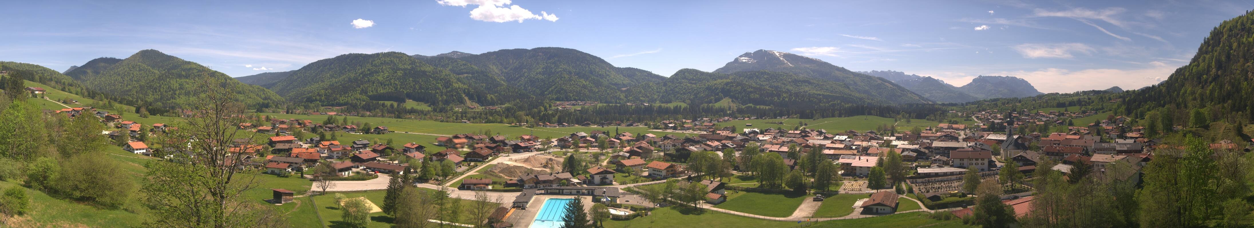 Archiv Foto Webcam Panoramablick auf das Dorf Reit im Winkl