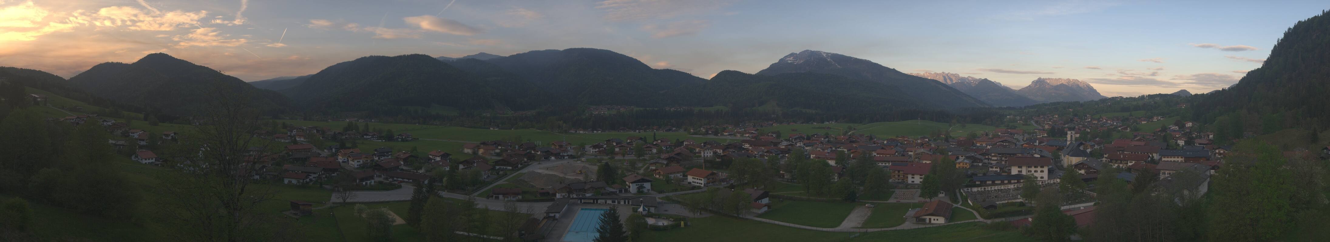 Archiv Foto Webcam Panoramablick auf das Dorf Reit im Winkl