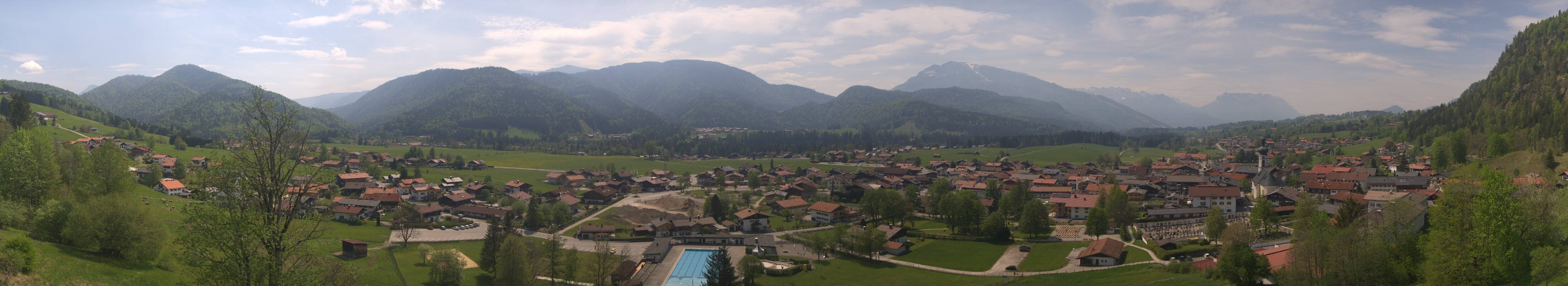 Archiv Foto Webcam Panoramablick auf das Dorf Reit im Winkl