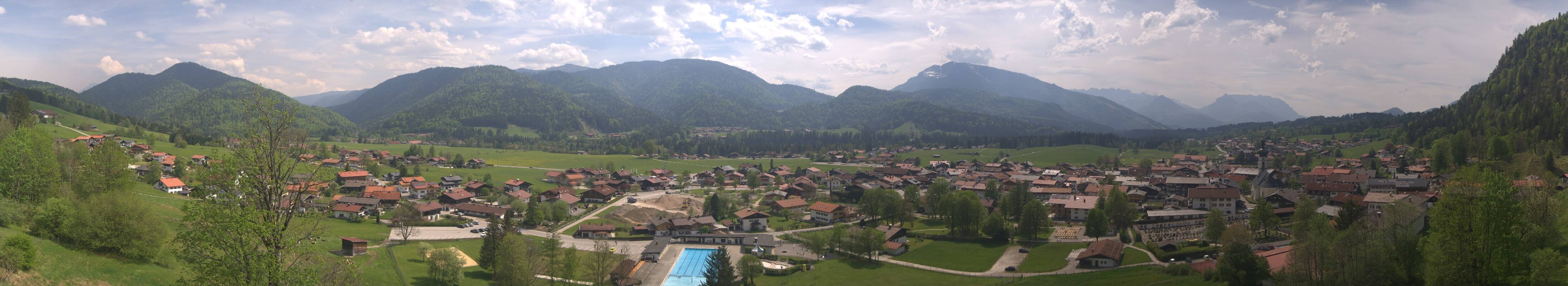 Archiv Foto Webcam Panoramablick auf das Dorf Reit im Winkl