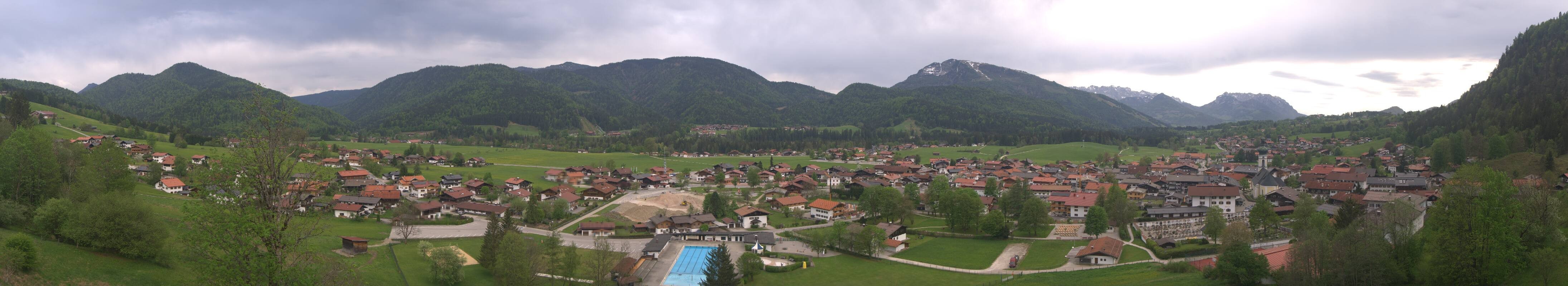 Archiv Foto Webcam Panoramablick auf das Dorf Reit im Winkl