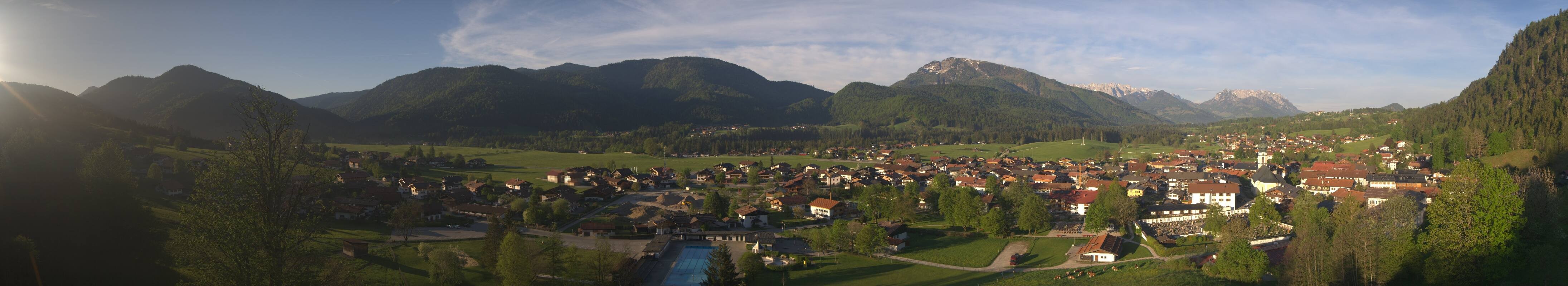 Archiv Foto Webcam Panoramablick auf das Dorf Reit im Winkl