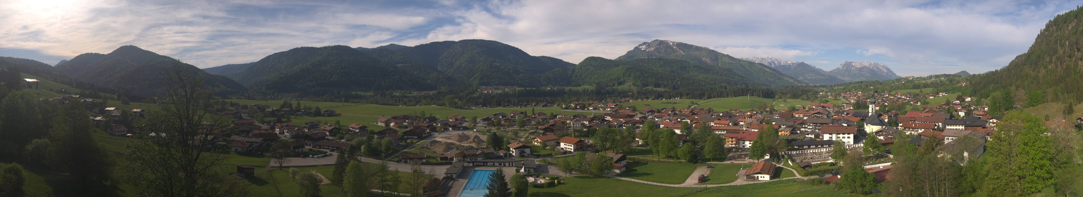 Archiv Foto Webcam Panoramablick auf das Dorf Reit im Winkl