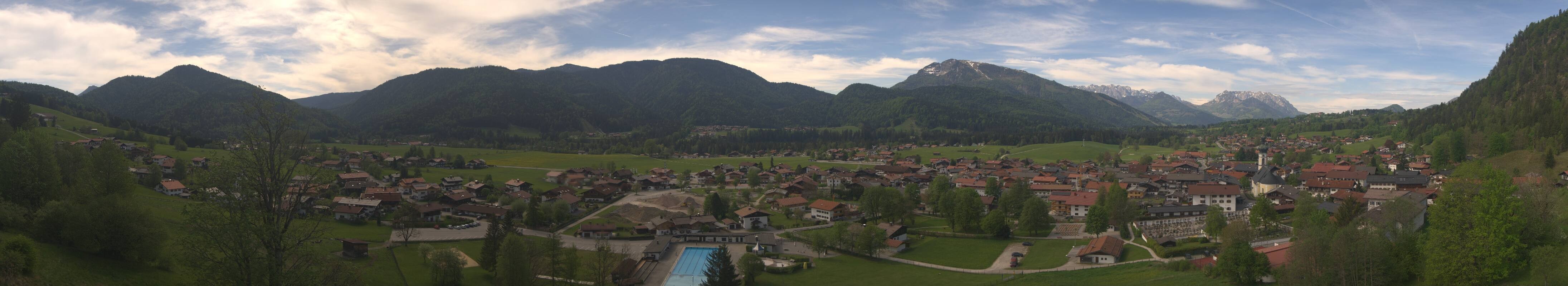 Archiv Foto Webcam Panoramablick auf das Dorf Reit im Winkl