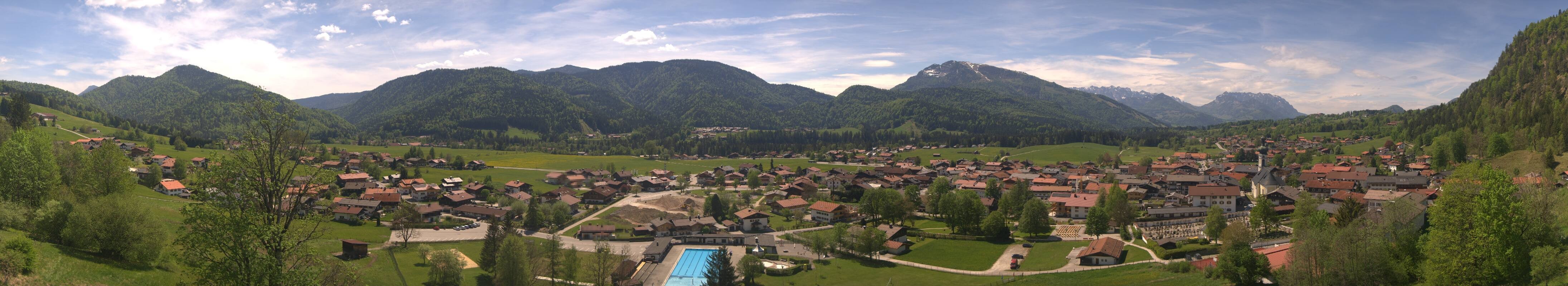Archiv Foto Webcam Panoramablick auf das Dorf Reit im Winkl