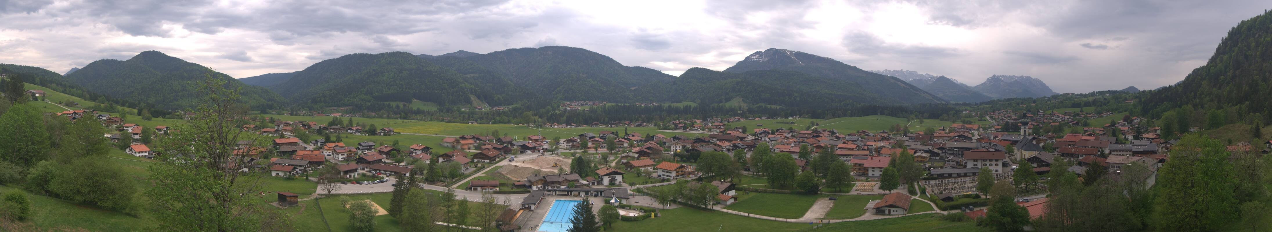 Archiv Foto Webcam Panoramablick auf das Dorf Reit im Winkl