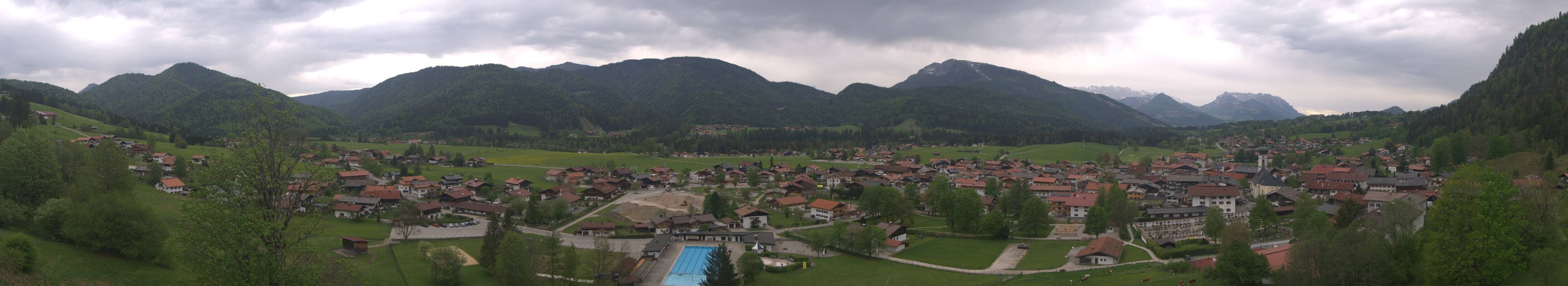 Archiv Foto Webcam Panoramablick auf das Dorf Reit im Winkl