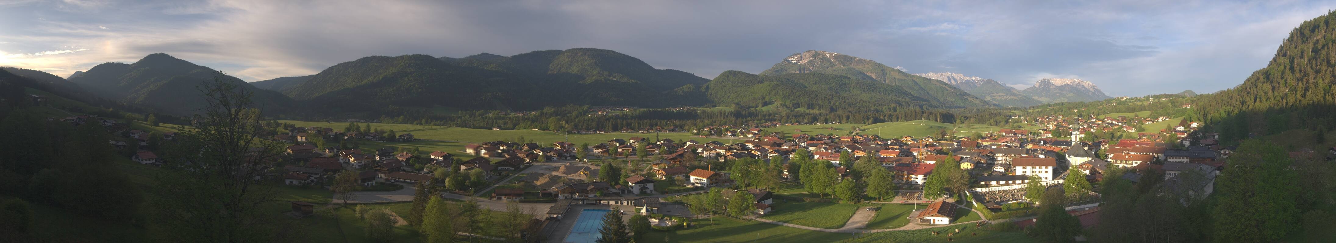 Archiv Foto Webcam Panoramablick auf das Dorf Reit im Winkl
