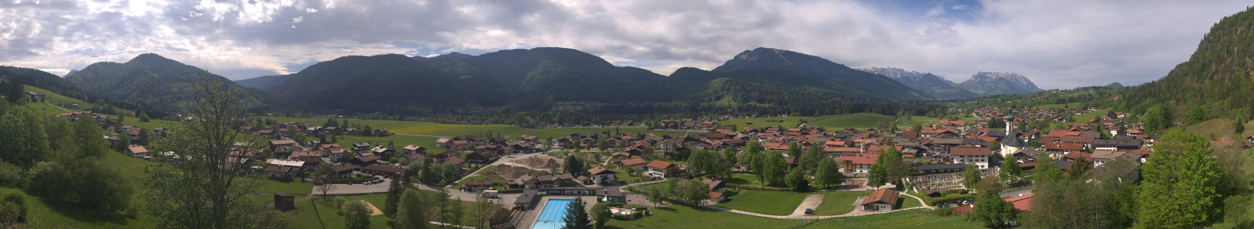 Archiv Foto Webcam Panoramablick auf das Dorf Reit im Winkl