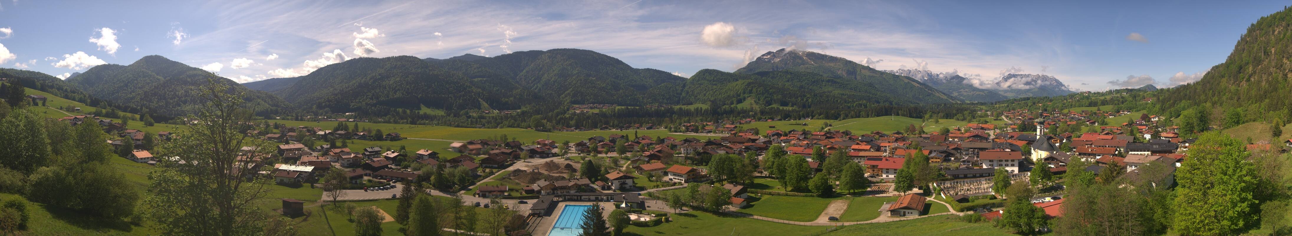Archiv Foto Webcam Panoramablick auf das Dorf Reit im Winkl