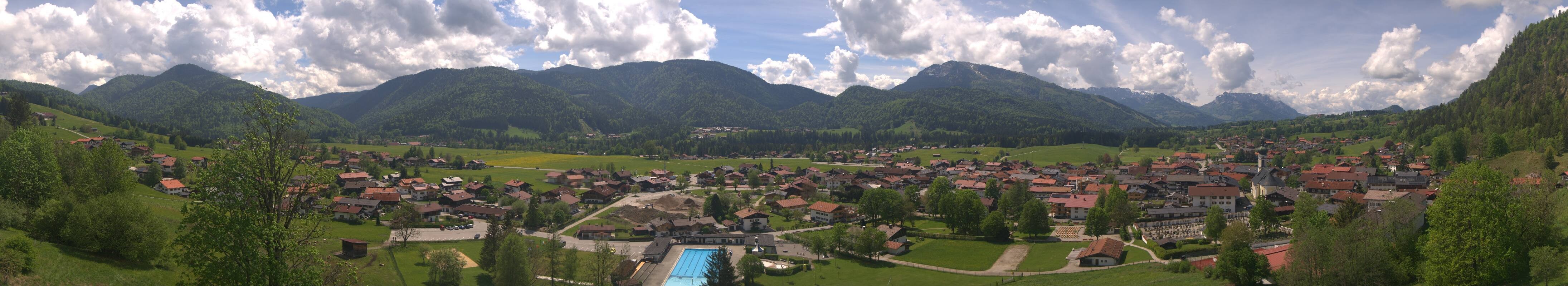 Archiv Foto Webcam Panoramablick auf das Dorf Reit im Winkl