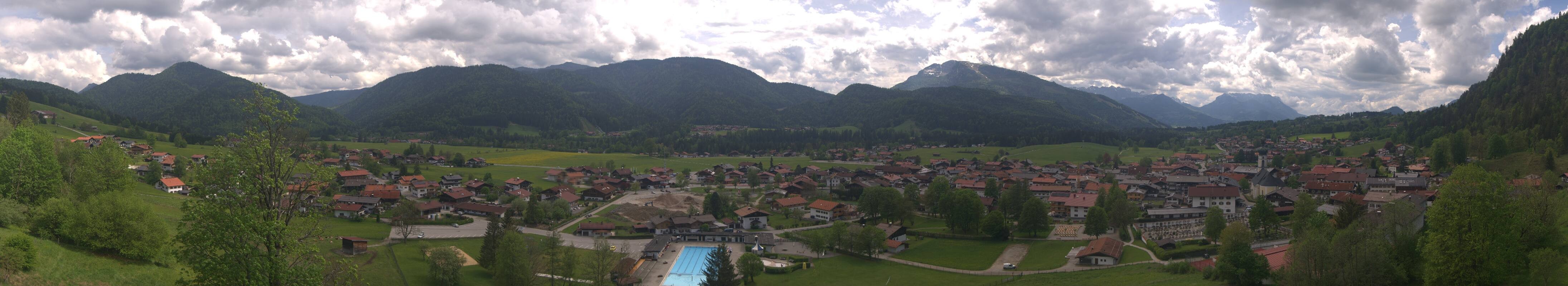 Archiv Foto Webcam Panoramablick auf das Dorf Reit im Winkl