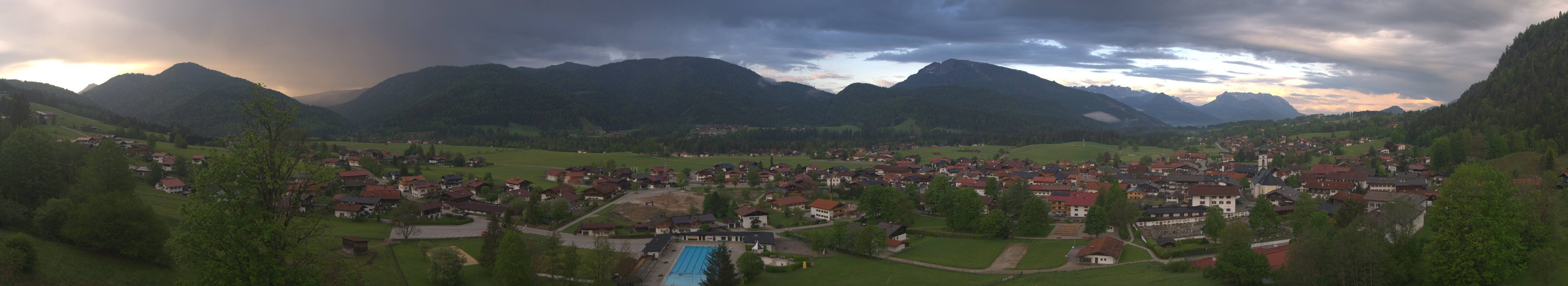 Archiv Foto Webcam Panoramablick auf das Dorf Reit im Winkl