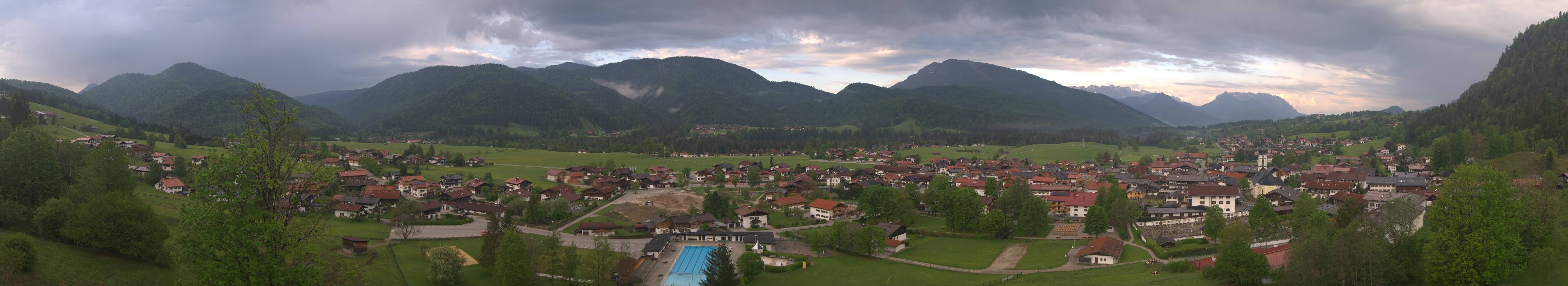 Archiv Foto Webcam Panoramablick auf das Dorf Reit im Winkl