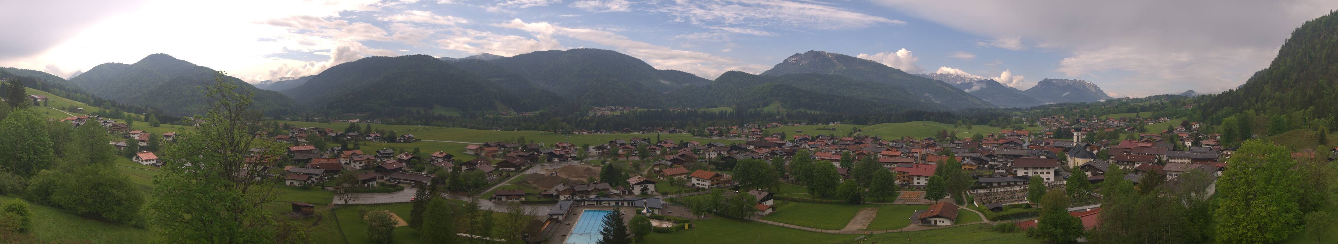 Archiv Foto Webcam Panoramablick auf das Dorf Reit im Winkl