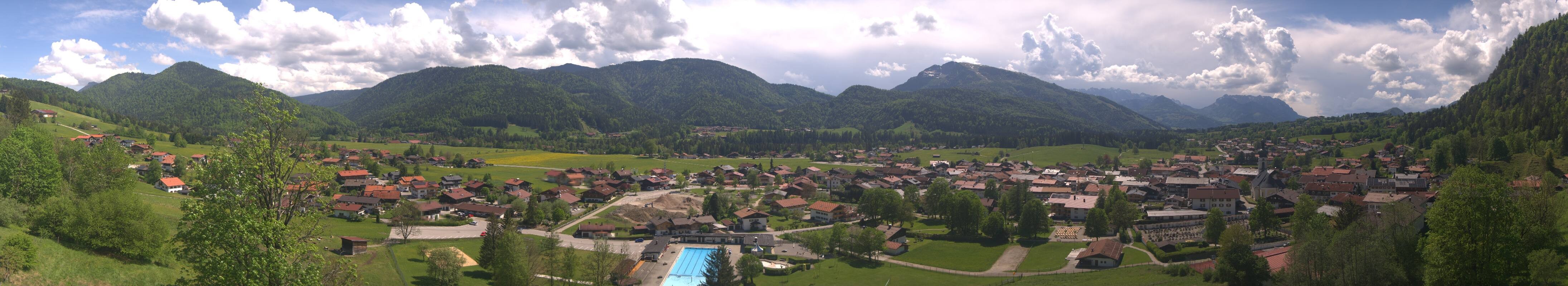 Archiv Foto Webcam Panoramablick auf das Dorf Reit im Winkl