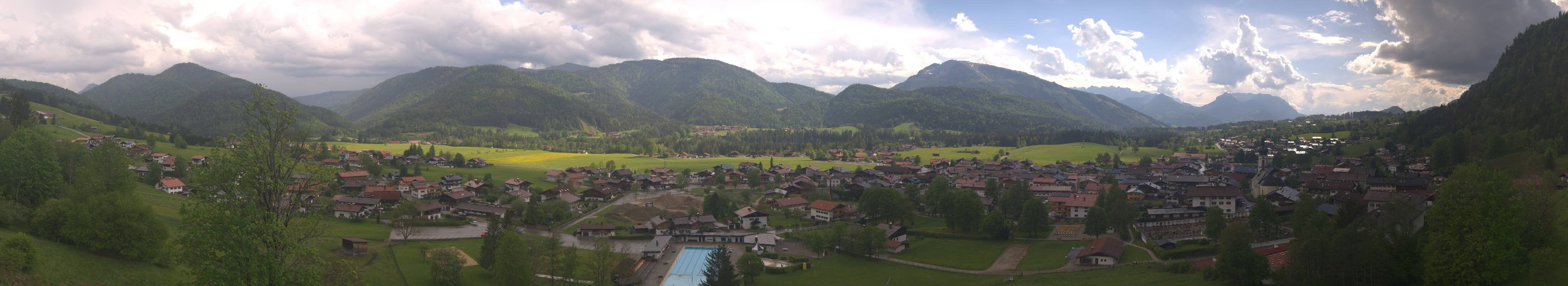 Archiv Foto Webcam Panoramablick auf das Dorf Reit im Winkl