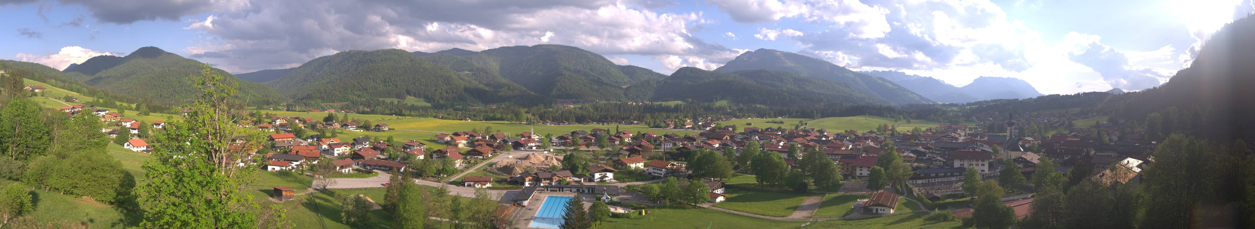 Archiv Foto Webcam Panoramablick auf das Dorf Reit im Winkl