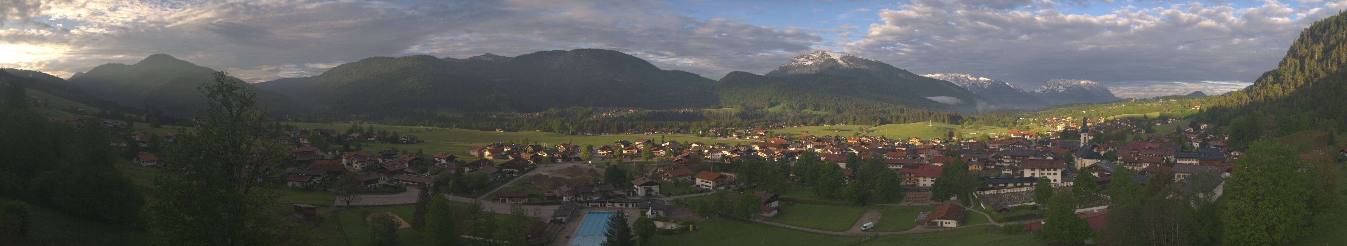 Archiv Foto Webcam Panoramablick auf das Dorf Reit im Winkl